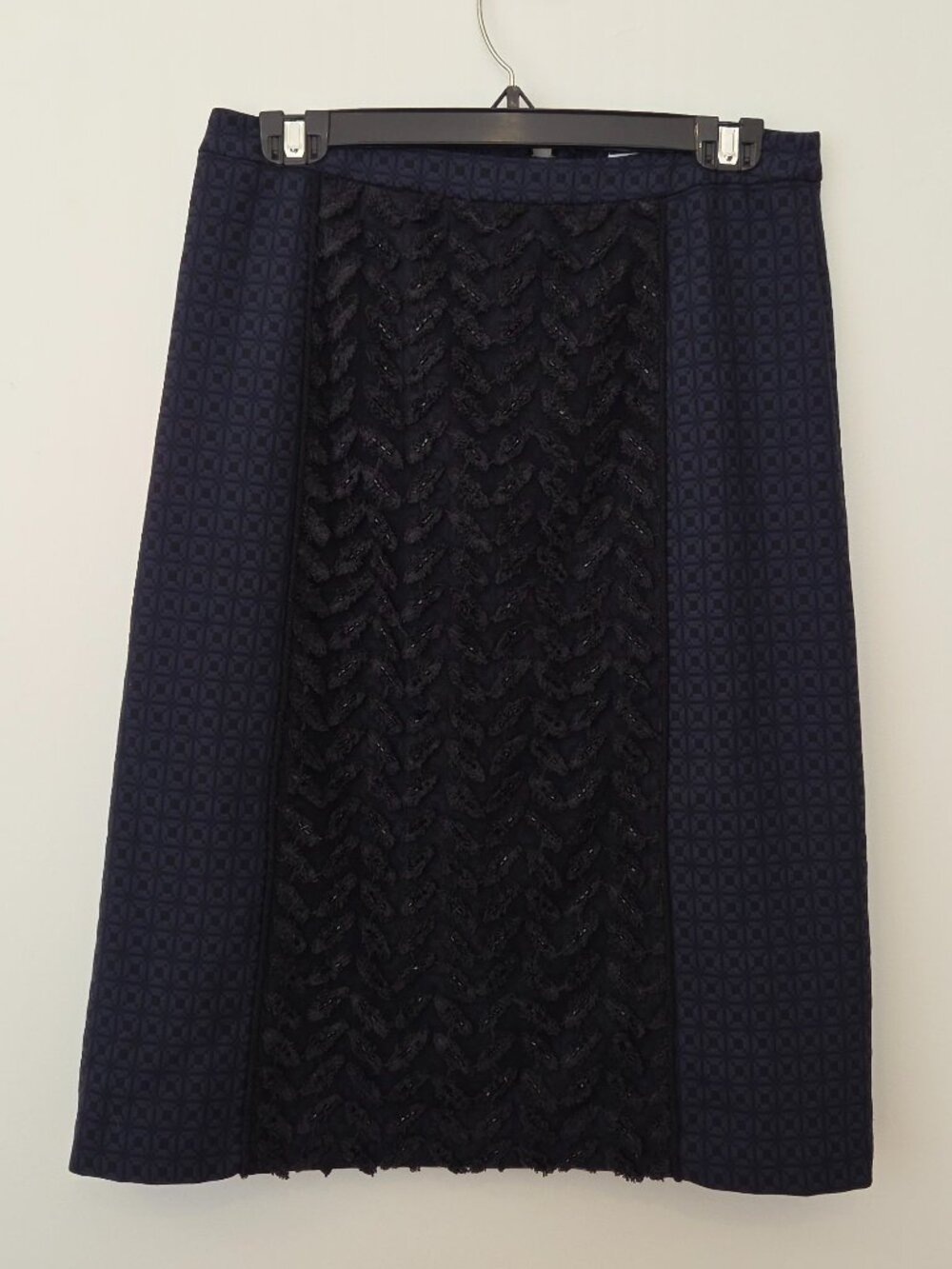 Tracy Reese Navy Black A Line Skirt Size 6 NWT